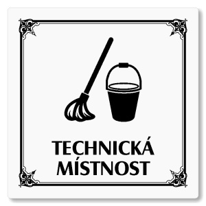 Technická místnost, 80x80mm, bílá, Nebraska